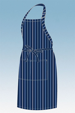 Picture of Chef Works - A500-GCR - GrayRed Striped Bib Apron